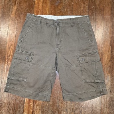 The North Face Dark Brown Washed Cargo Outdoor Hiking Shorts Men's Size 34 Long
