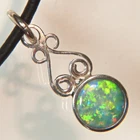 8mm AUSTRALIAN COOBER PEDY OPAL 925 STERLING SILVER PENDANT OCA19268