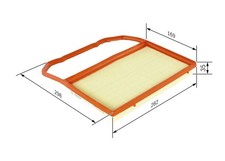 Luftfilter Motorluftfilter 282Mm für Skoda Citigo NF1 Fabia III NJ 1.0 14-23