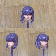 1/12 Female Purple-haired Beauty Head Sculpt Model For 6" PH Action Figure Body