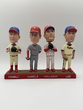 4 Aces Bobblehead Oswalt Hamels Halladay Lee Philadelphia Phillies Original Box