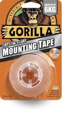 Gorilla Heavy Duty Mounting Tape Double Sided Weatherproof Crystal Clear Fix-UK