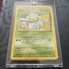 Bulbasaur 1999 Base Set 44/102 Pokemon Card Near Mint Hard Cased