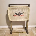 4 EAGLE Vintage Fiberglass TV Trays With Stand MCM