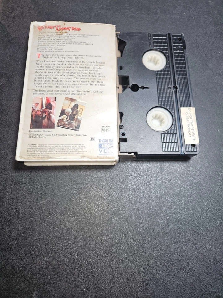 The Return Of The Living Dead (VHS, 1984) Horror HTF Rare Thorn EMI Clamshell - Image 2 of 4