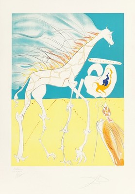 Salvador Dalí Eroberung des Kosmos II 1977 Bild 1 A1-A4 Plakat Kunst Gemälde Mas