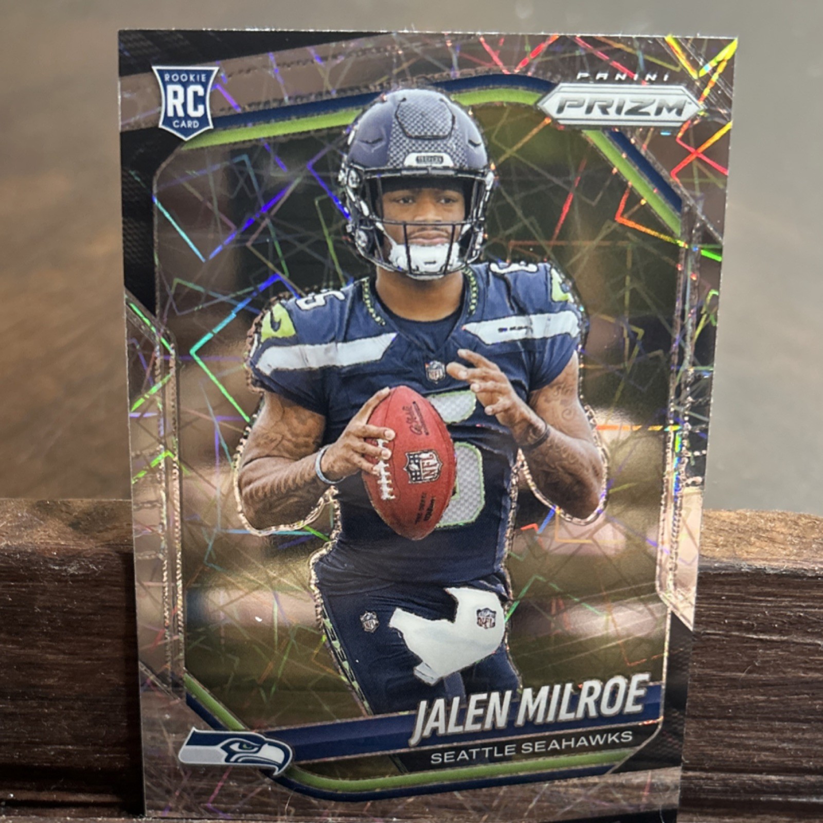 Panini 2025 Prizm Football Jalen Milroe Rookie #317 Seattle Seahawks