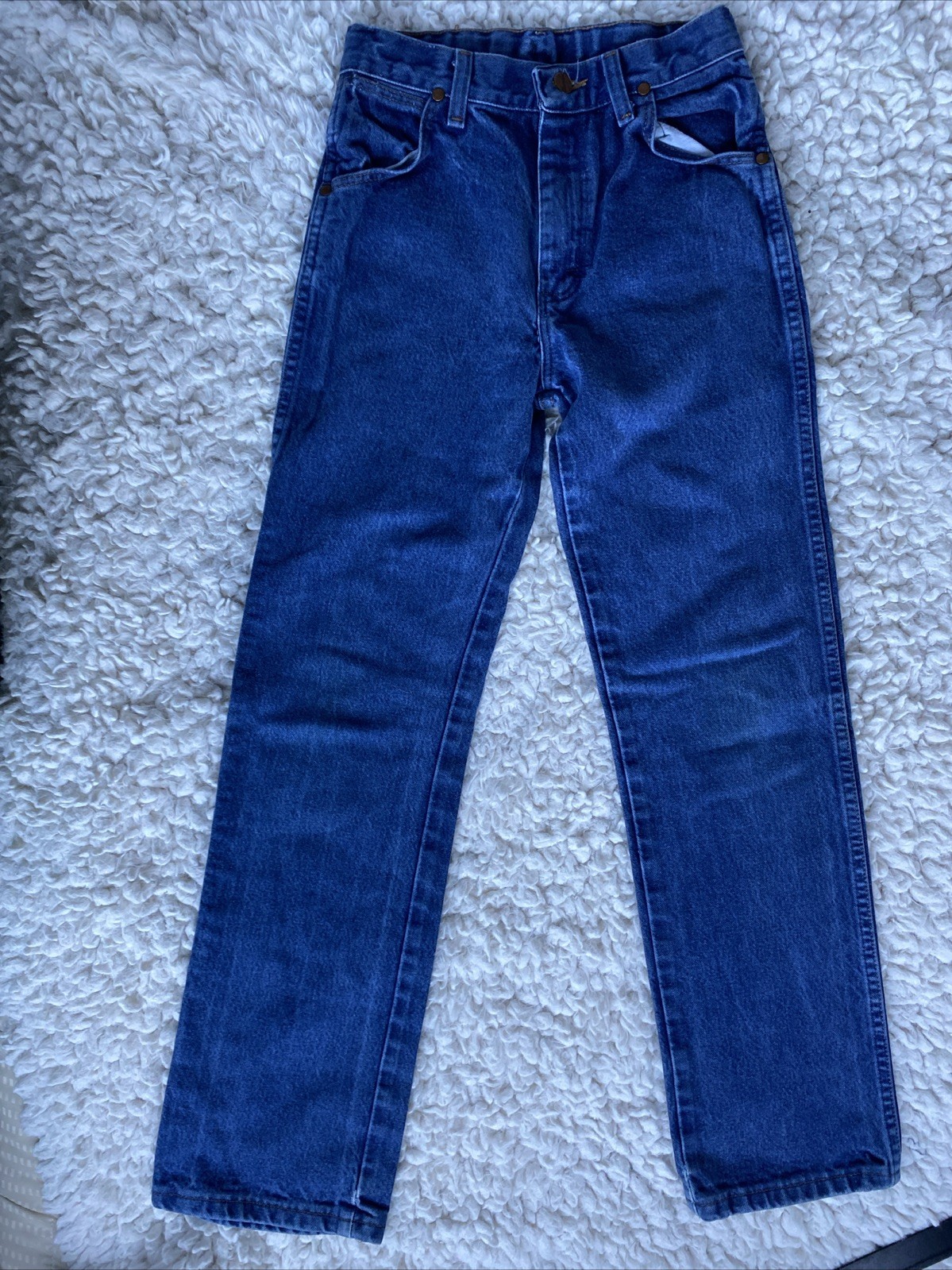 Youth Wrangler 14 Slim Jeans Cowboy cut Original Blue Western thumbnail 6