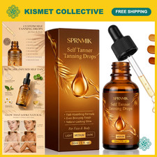 Self Tanning Drops for Face  Body, Organic Sunless Tanner, Streak-Free Glow 1 F