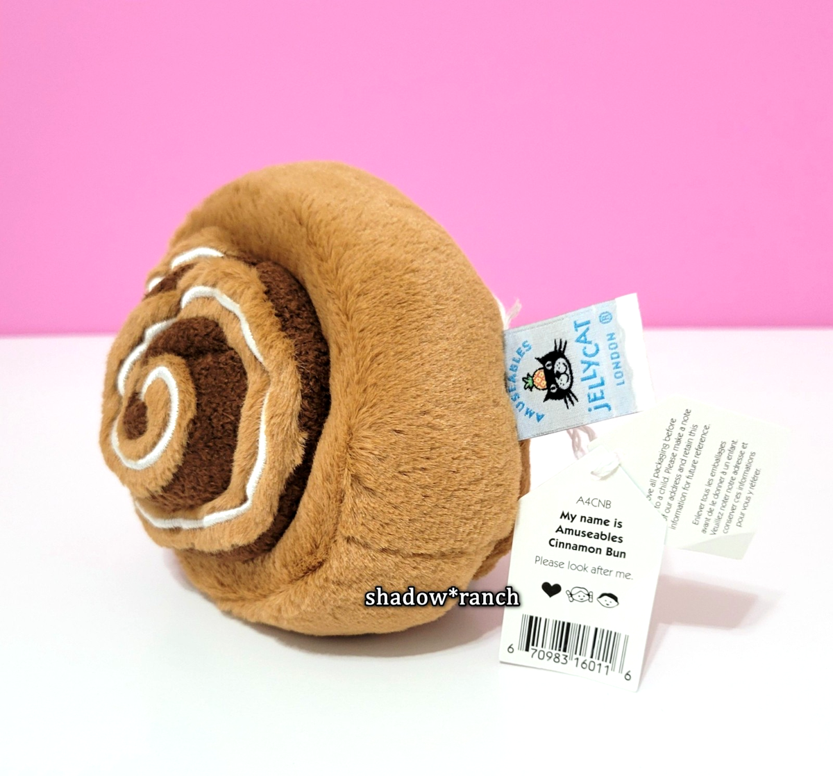 Jellycat Amuseables Cinnamon Bun Plush A4CNB Retired Foodie