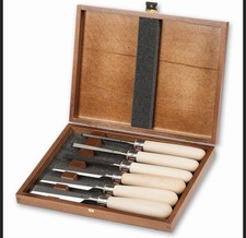 Axminster RIDER 6-PIECE BEVEL EDGE CHISEL SET WITH HORNBEAM HANDLE VATinc 103293
