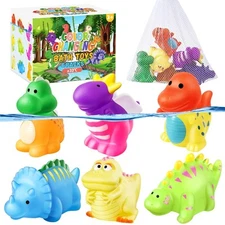 6 Color Changing Dinosaurs Bath Pool Beach And Water Toys For Toddlers Kids 1-3