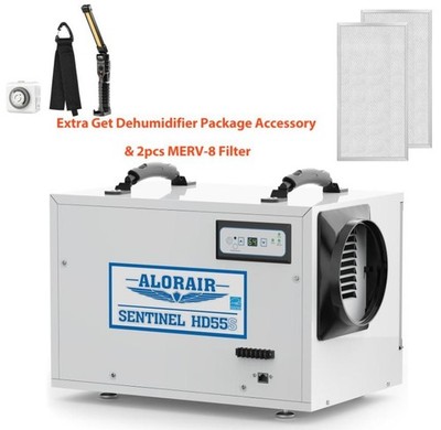 ALORAIR Sentinel HD55S 120 PPD Dehumidifier for Basement/Crawlspace 5y Warranty