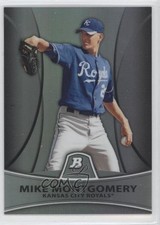 2010 Bowman Platinum Prospects Thin Stock Refractor 201/999 Mike Montgomery 0l1