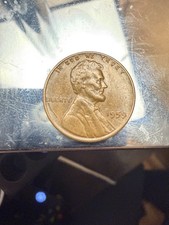 1959 Lincoln Penny No Mint Mark "L" On Rim  Cupping Error