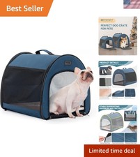 Soft Sided Dog Crate, Travel Dog Crate - 19 Inch Lightweight, Roomy, Easy to ...