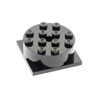1x Lego Turntable 4x4x1 1/3 Plate Black Round Brick Tall 61485 87081c01