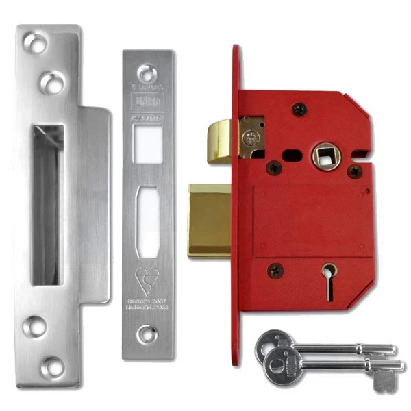 UNION StrongBOLT 2200S BS 5 Lever Mortice Sashlock Satin Chrome 68mm Box UNNJ22 - Image 2