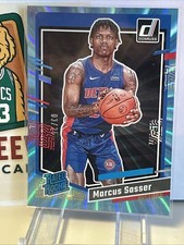 Marcus Sasser 2023-24 Donruss #222 Rated Rookie Blue Holo Laser /25
