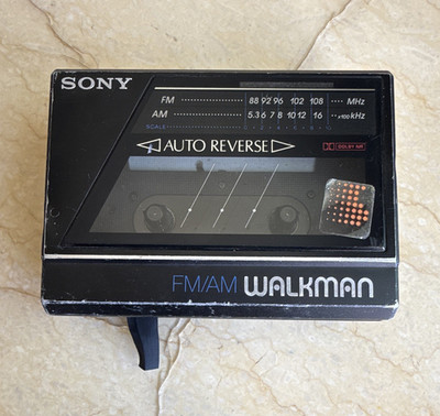 Sony Walkman WM-F77 AM/FM Stereo Cassette Player Auto Reverse Dolby NR Black