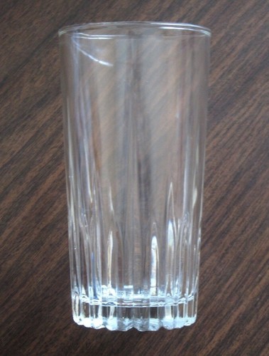 Clear Glass Cooler Tumbler Glasses 16 oz. Vertical Ribs Lines Lot of 4 - Picture 4 of 4