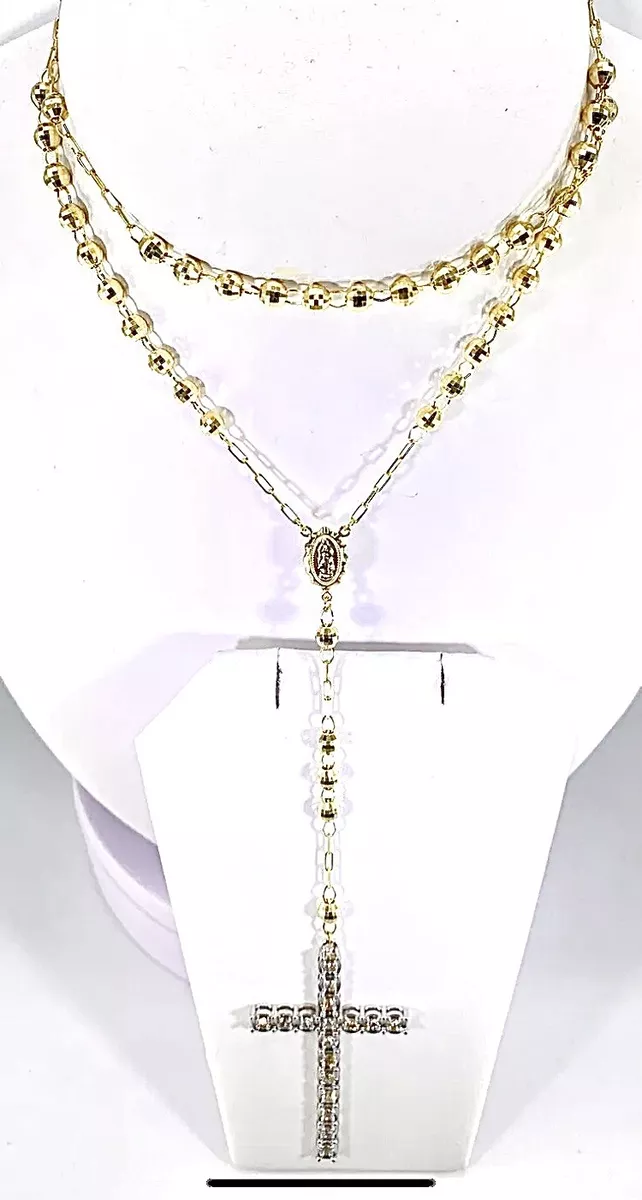 Gold and diamond rosary deals