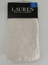 Ralph Lauren Window Curtains 2 Panels Blackout 52 x 108 Linen Herringbone Cream