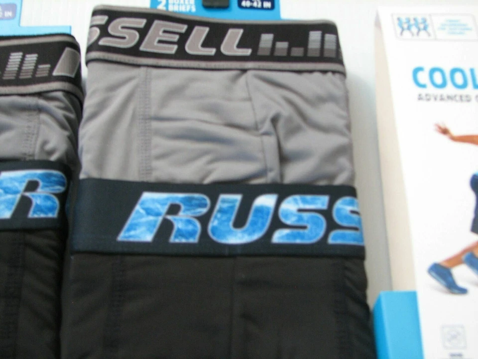 4 Pares Calzoncillos Boxer Rendimiento Cool Force Ropa Interior Pierna Larga XL 40-42" Russell  Foto 4 de 4