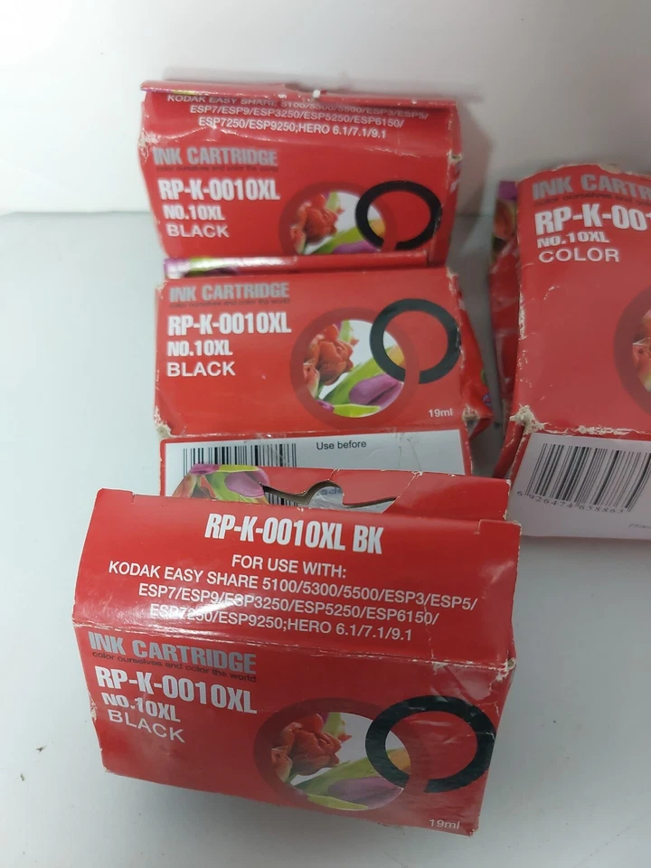 3x Ink Cartridge RP-K-0010XL  Black 19 ml For Kodak Printers 1x Color 63ml - Image 3 of 3