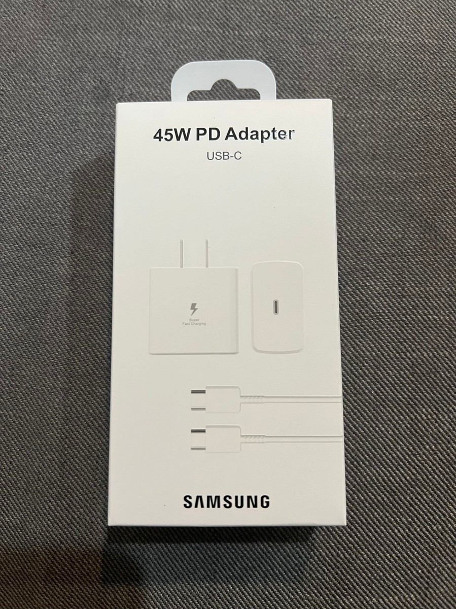 Samsung 45W USB-C Super Fast Charging Wall Charger 45W w/ Cable (white)  Sealed