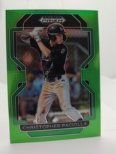 2022 Prizm Draft Picks Baseball Base Lime Green #PDP86 Christopher Paciolla /75