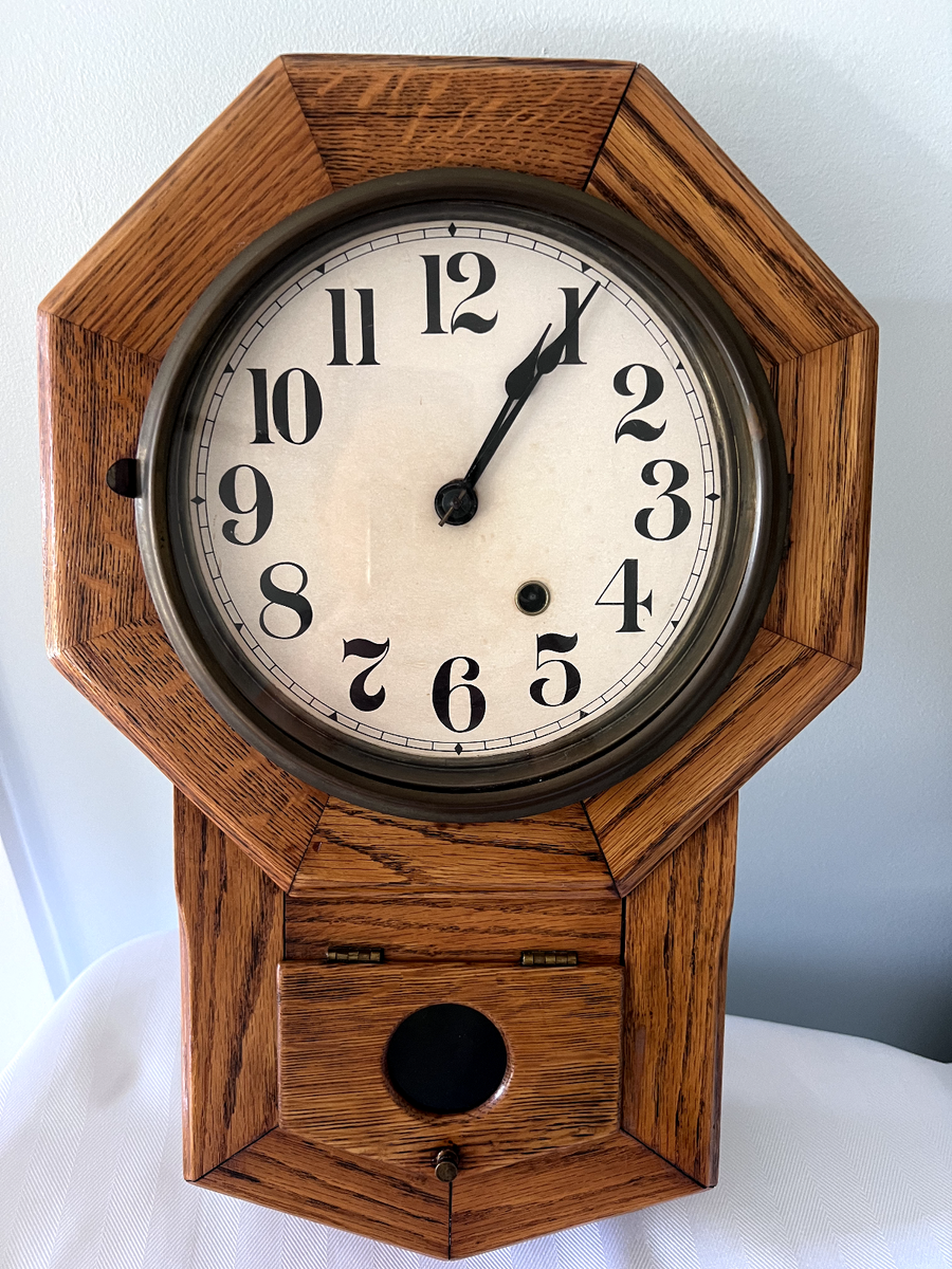 Antique Seth Thomas Regulator Wall Clock, Key-wind | eBay