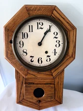 Antique Seth Thomas Regulator Wall Clock, Key-wind