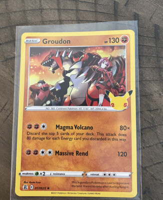 Pokémon Groudon 17/25 - 25th Anniversary Celebrations Pokemon Holo