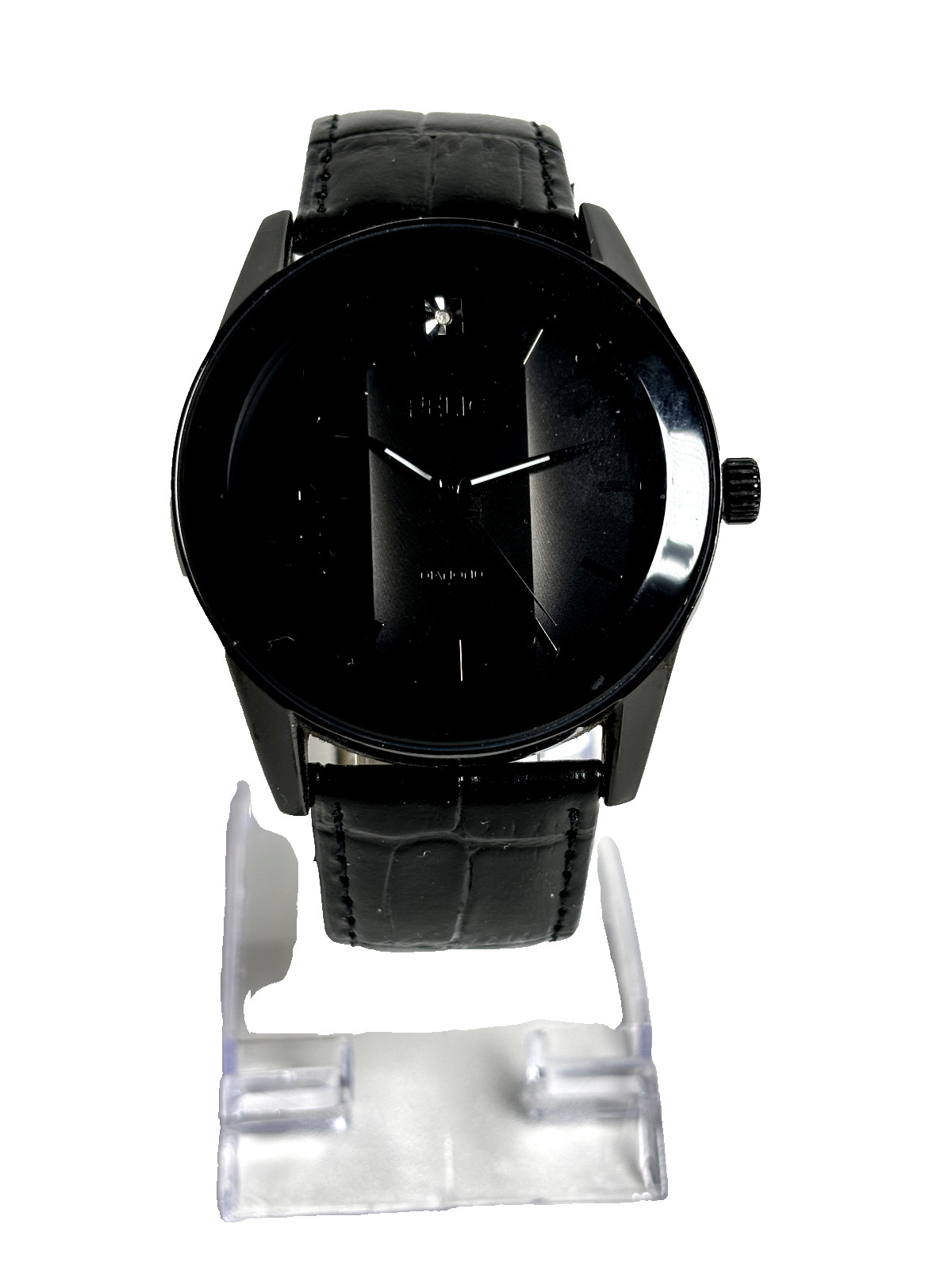 Relic by Fossil Men's Rylan Quartz Watch Black Leather Strap ZR77271