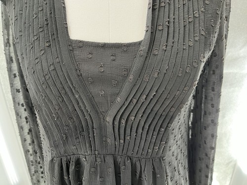 Vestido Indigo Soul Para Mujer Talla S Negro Punteado Suizo Boho Girlcore Bruja Femenina - Imagen 4 de 13