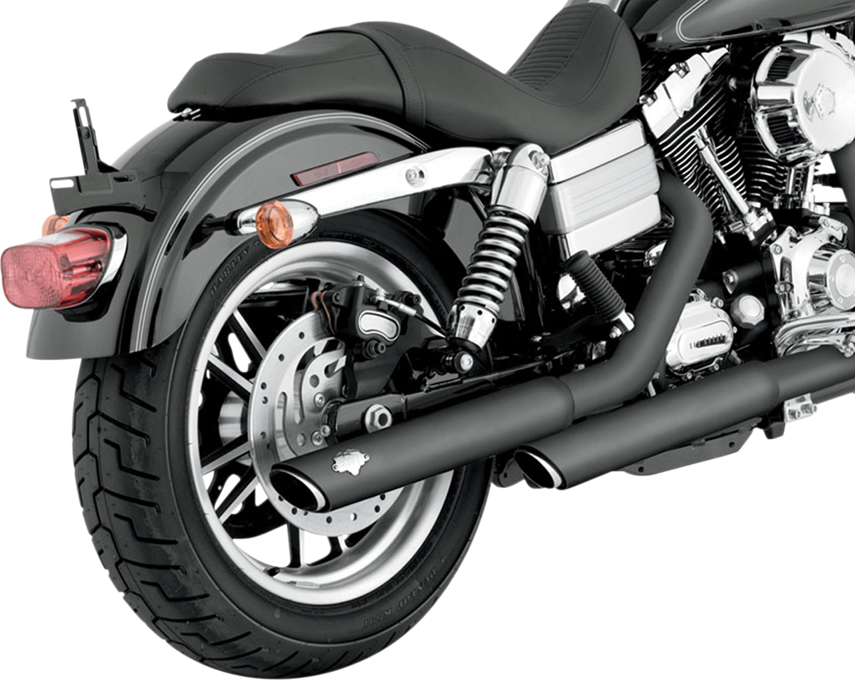 0817 for Harley Street Bob FXDB VANCE & HINES Twin Slash Mufflers
