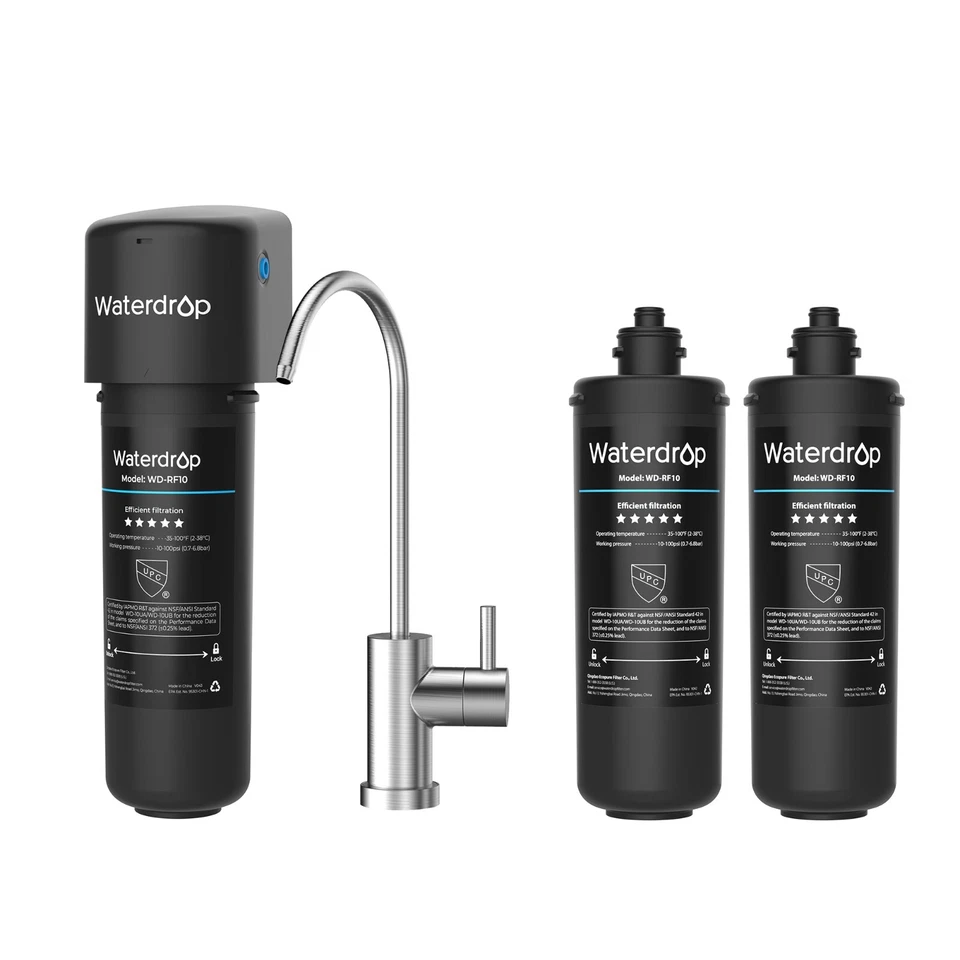 Waterdrop 10UB untertisch Wasser Filter System und Extra 2 RF10 Wasserfilter