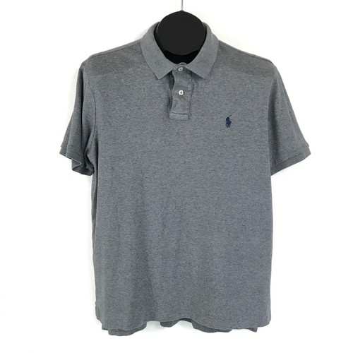 Polo by Ralph Lauren Pima Soft Touch Poloshirt Herren Large grau 100% Baumwolle