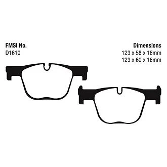 Pastillas de freno traseras EBC DP42131R Yellowstuff para BMW 335i GT xDrive 2014-2016 Foto 3 de 4