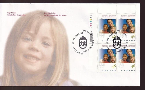 Canada FDC 2000 Boys & Girls Clubs UL PB, sc#1857