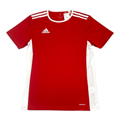 New Adidas Men's Red ENTRADA 18 Soccer Jersey Size Small B2