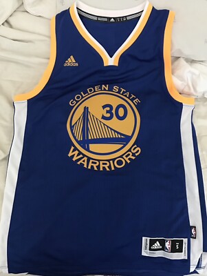 New Stephen Curry Mens Small Blue Golden State Warriors Adidas Swingman Jersey