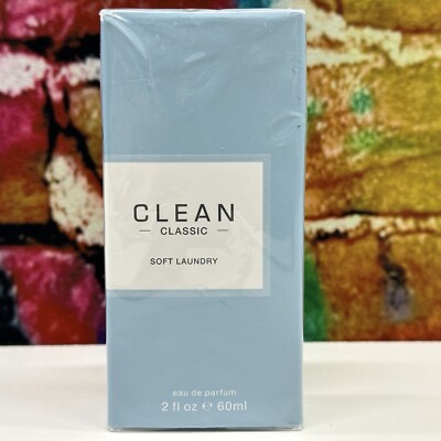 CLEAN CLASSIC SOFT LAUNDRY eau de Parfum 2 FL OZ Vegan Perfume Light Sealed NEW!