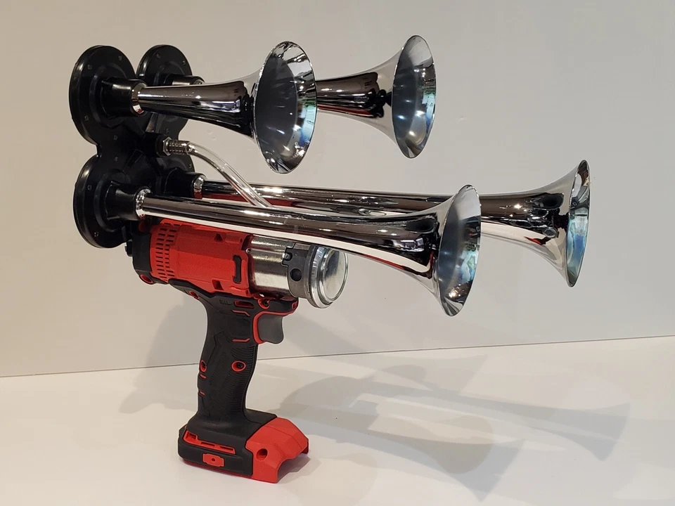 CRAFTSMAN V20 Li-ion Power Air Horn,Train Horn Compressor, QUAD Metal Chrome 20V - Image 3 of 4