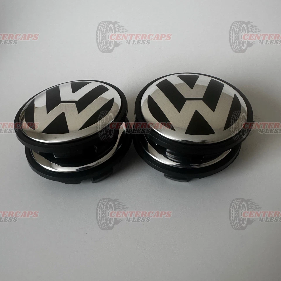 4x VW 65mm Wheel Center Caps Golf Jetta Golf Tiguan Passat EOS CC 3B7 601 171 - Image 2 of 4