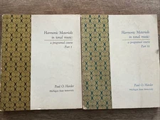 Harmony Materials in Tonal Music A Programed Course Part 1 & 2 By Paul O. Harder