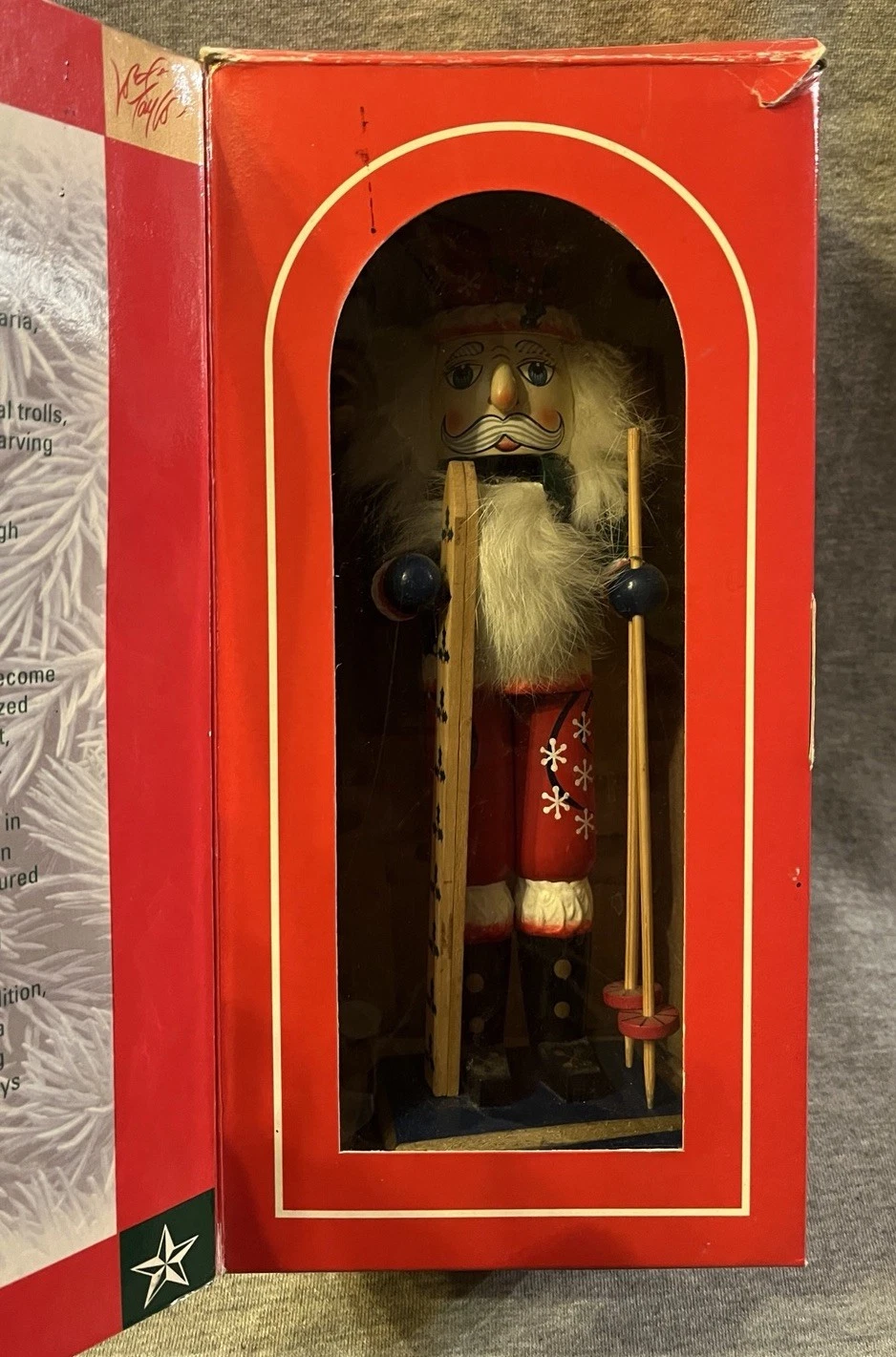 Nutcracker Village Old World Skier Nutcracker 9" Vintage 1999 Lord & Taylor rare
