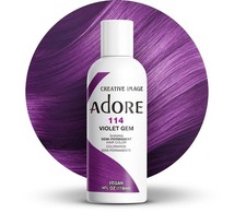 3 Pack Adore Semi Permanent Hair Dye Color 4oz 114 Violet Gem