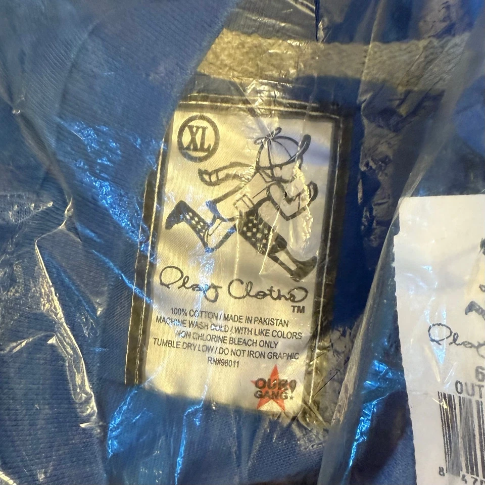 Play Cloths Outline Jack Tee Shirt 100% Cotton Imperial Blue Unisex XLarge - Image 3 of 4